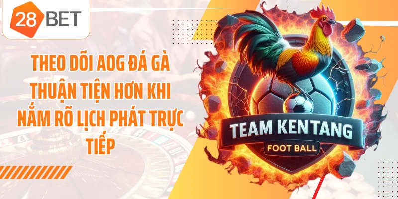 Theo dõi AOG đá gà thuận tiện hơn khi nắm rõ lịch phát trực tiếp